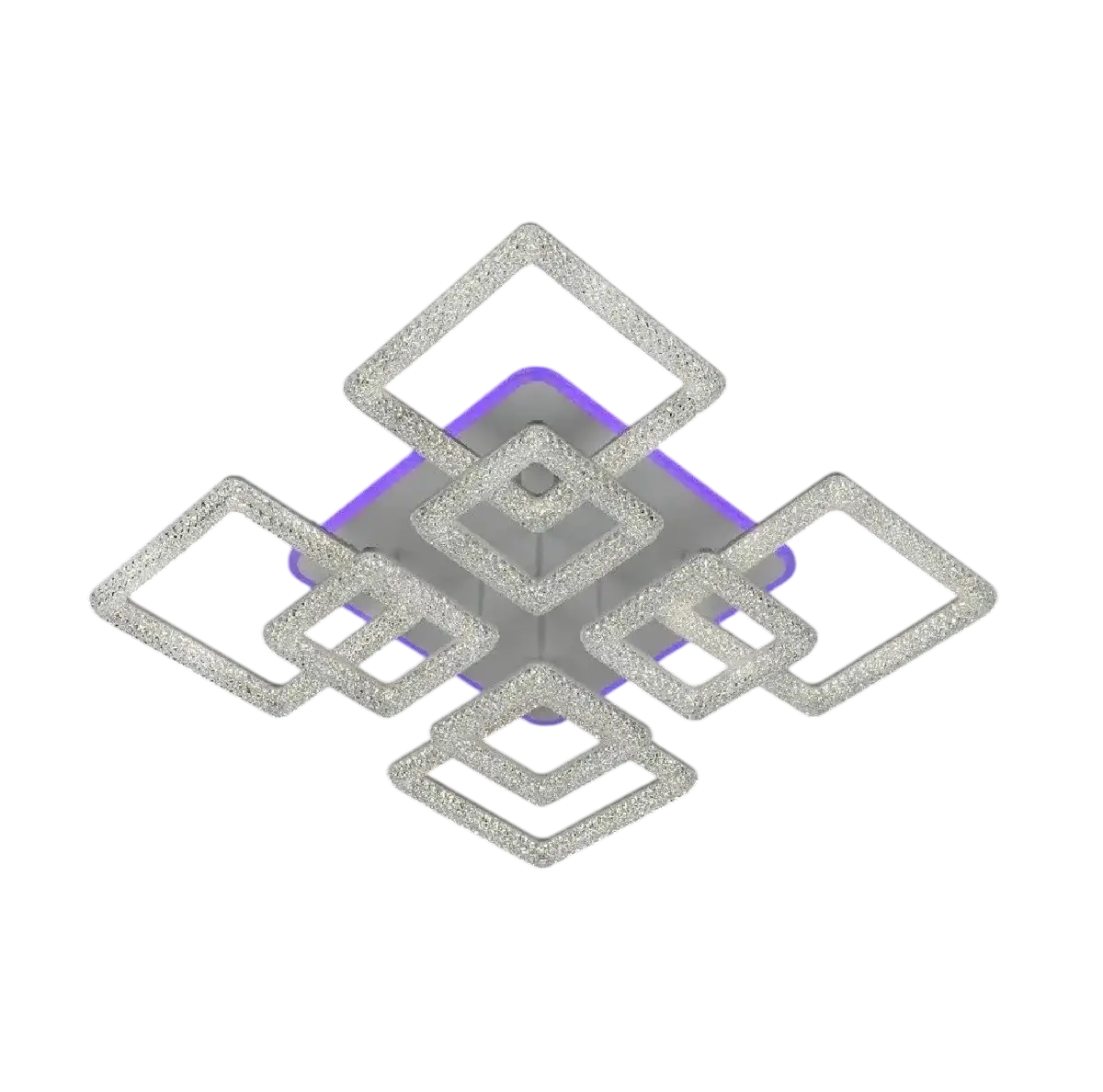 Люстра светодиодная Svet 218W с подсветкой 3000К-6000К Белый (SC-3665A/4+4C WH+PK/BU/PL)