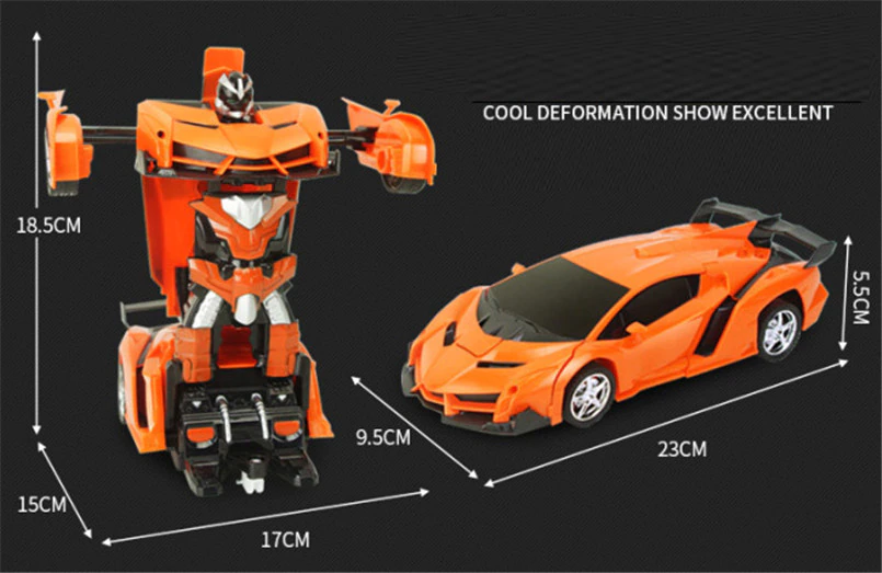 Машинка на радіокеруванні Lamborghini з трансформацією від жесту Помаранчевий (098) - фото 8