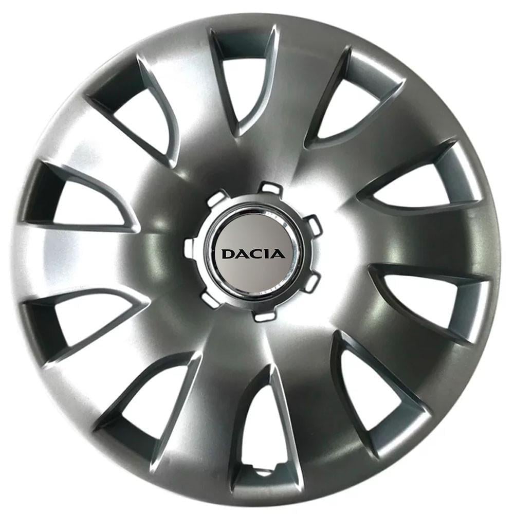 Ковпаки SJS з логотипом Dacia 425 R16 4 шт. Срібний (31006173)