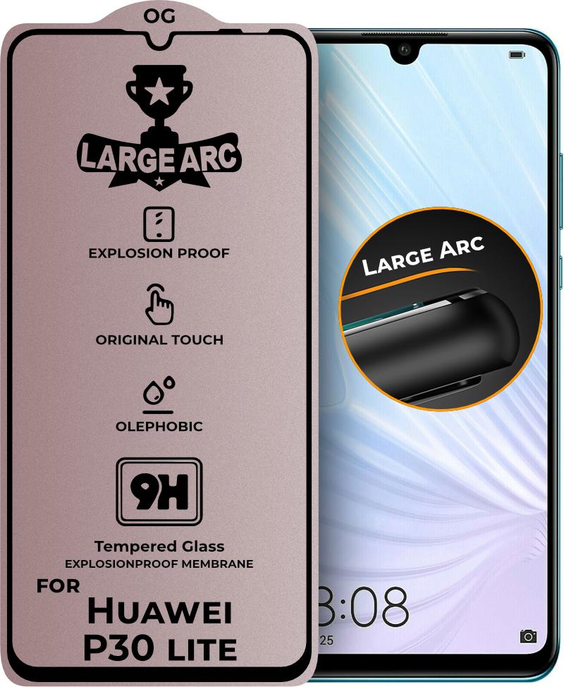Защитное стекло Large Arc для Huawei P30 Lite Full Glue (25046)