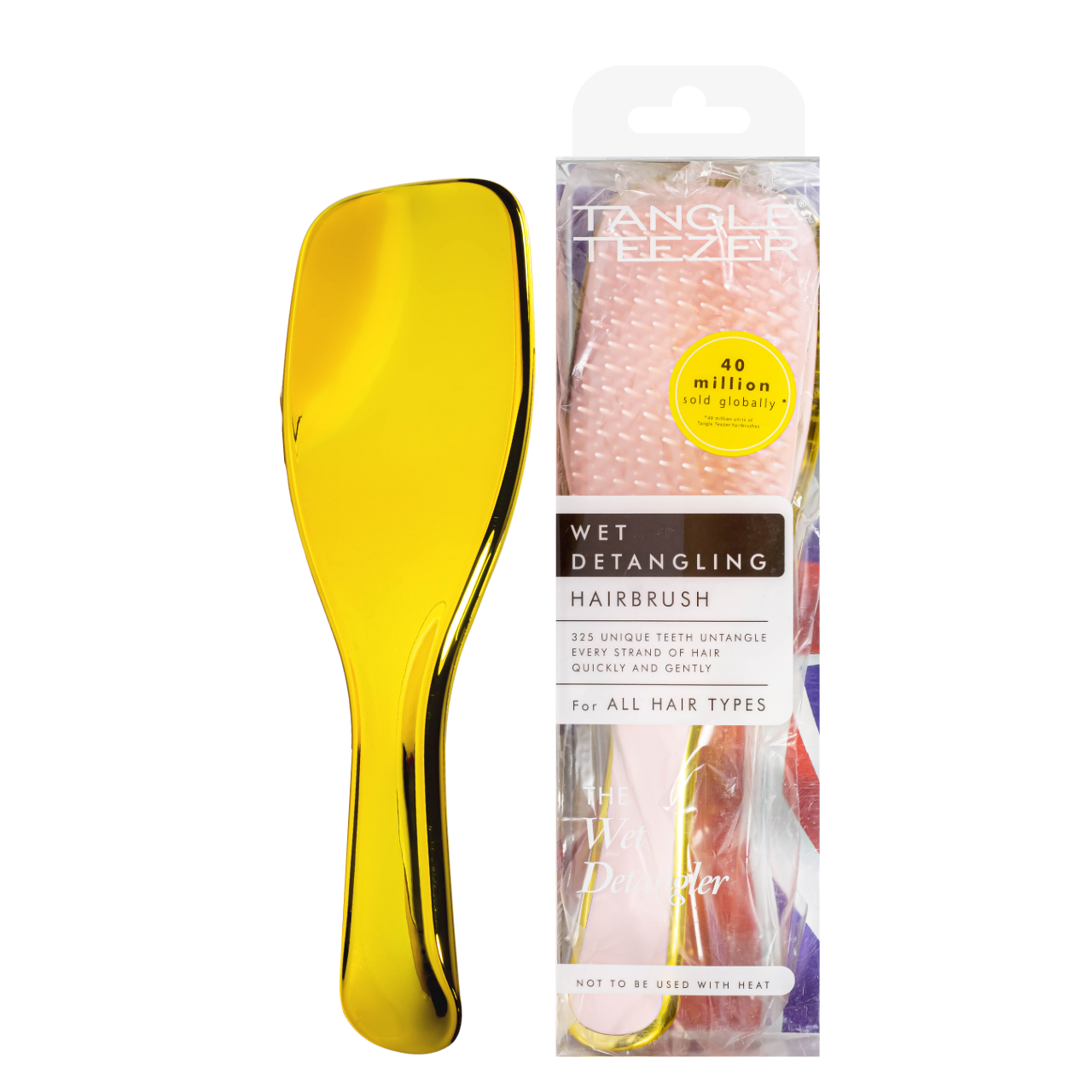 Расческа массажная для мокрых и спутанных волос The Wet Detangler LWD-PP-010418 Золотистый