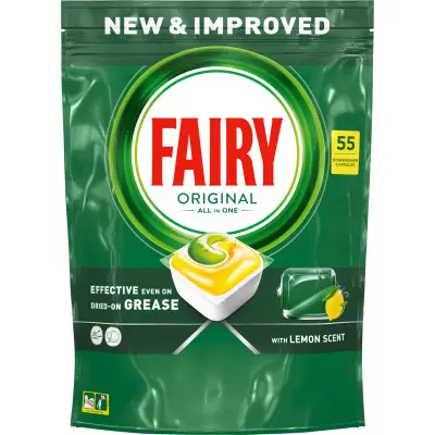 Капсули для посудомийних машин Fairy ORIGINAL All in One Lemon 55 шт. (13340277)