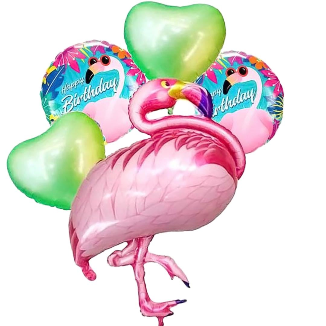 Набор воздушных шаров Фламинго фольгированных 5 шт. (26235728)