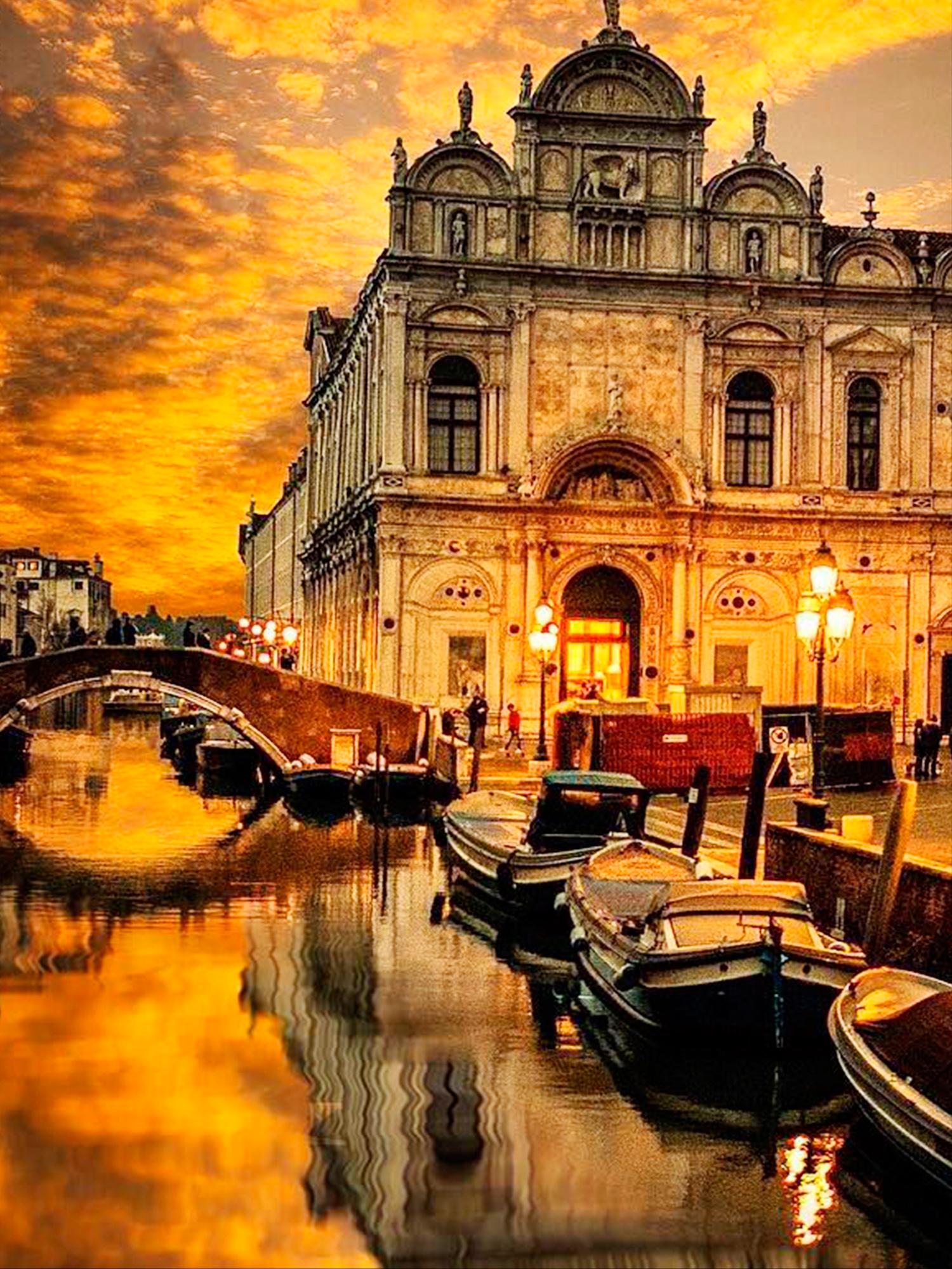 Алмазная мозаика на подрамнике Santi Вечер в Венеции 30x40 см (Top-954300)