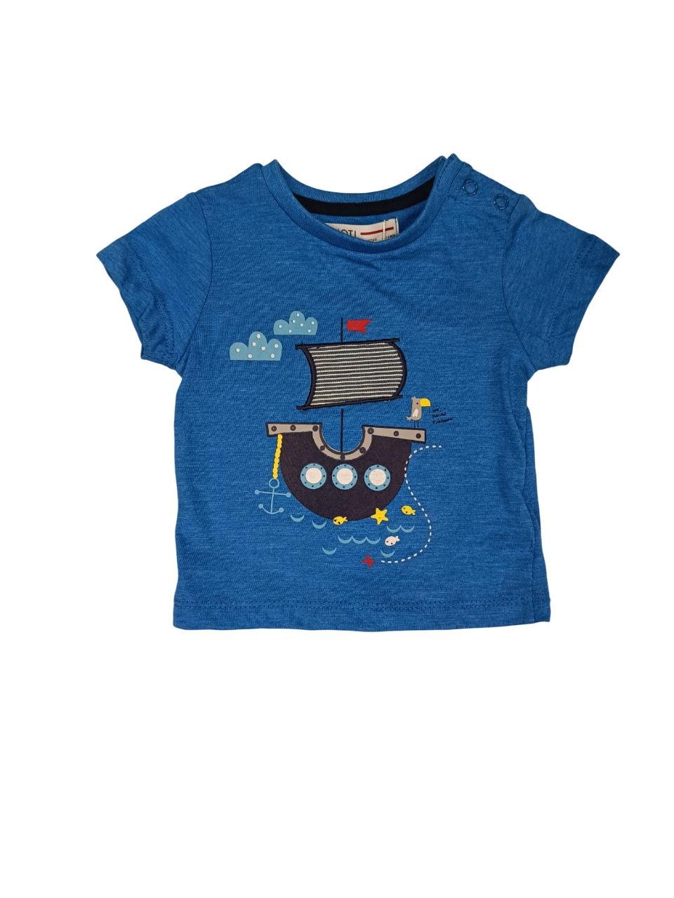 Футболка дитяча для хлопчика Minoti 62-68 см Синій (0559)