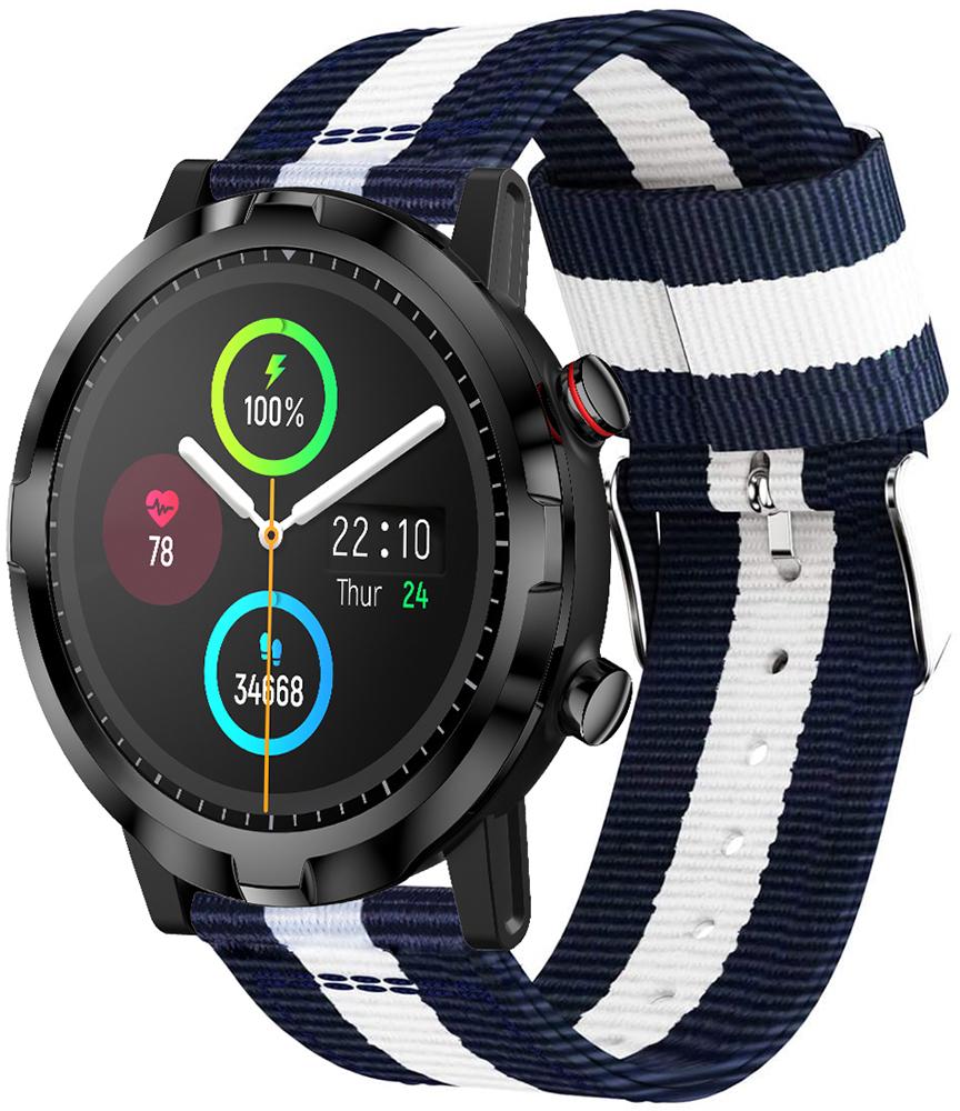 Ремінець тканинний Canvas для Haylou Smart Watch RT LS05S Blue/White (23186)