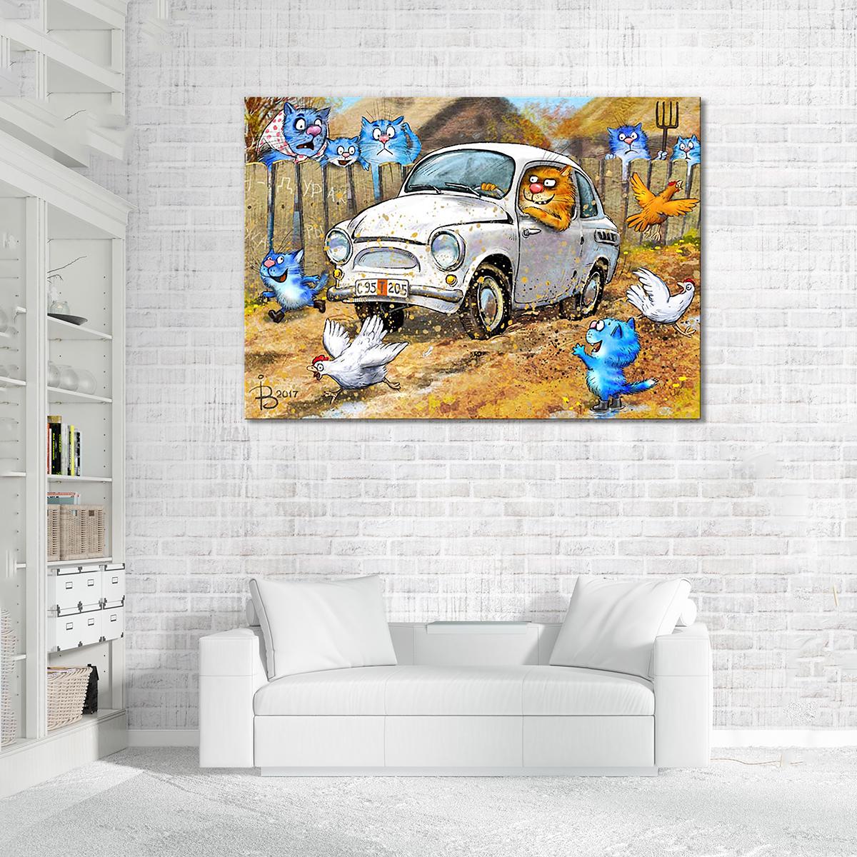 Модульная картина За рулём 1 модуль 80x120 см (_rinaz_20172224019)