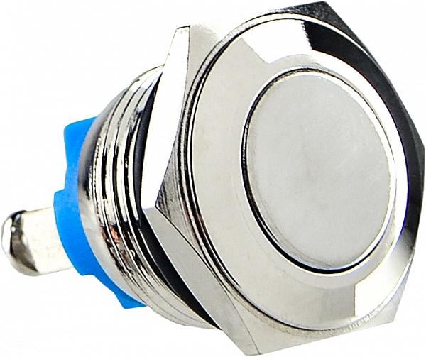 Кнопка АСКО-Укрем TY 16-211A SCR 1NO металлическая без подсветки винтовое соединение 16 мм (A0140010084)
