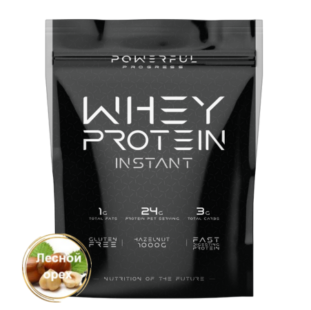 Протеїн сироватковий Powerful Progress 100% Whey Protein Instant Лісовий Горіх 1000 г (14540514)