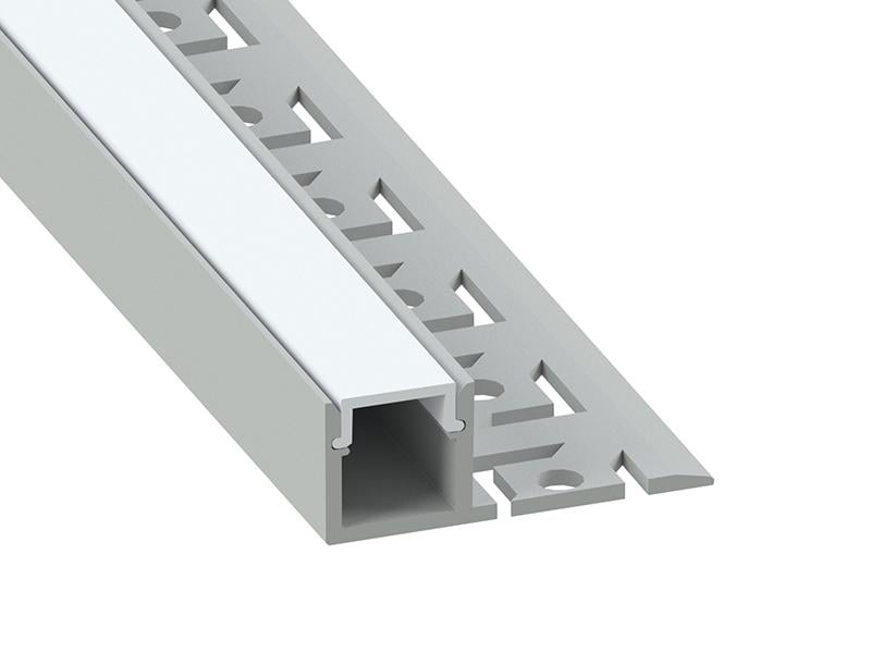 Профиль алюминиевый для светодиодной ленты LEDUA АЛ-21-3 для гипсокартона анодированный под штукатурку боковой 2 м (3913)