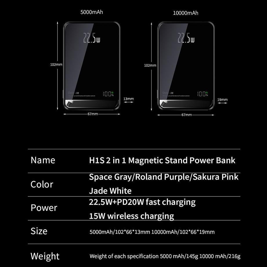 Повербанк з бездротовою зарядкою MagSafe 10000 mAh 20W Powerbank для iPhone з магнітним максейф (27054731) - фото 10