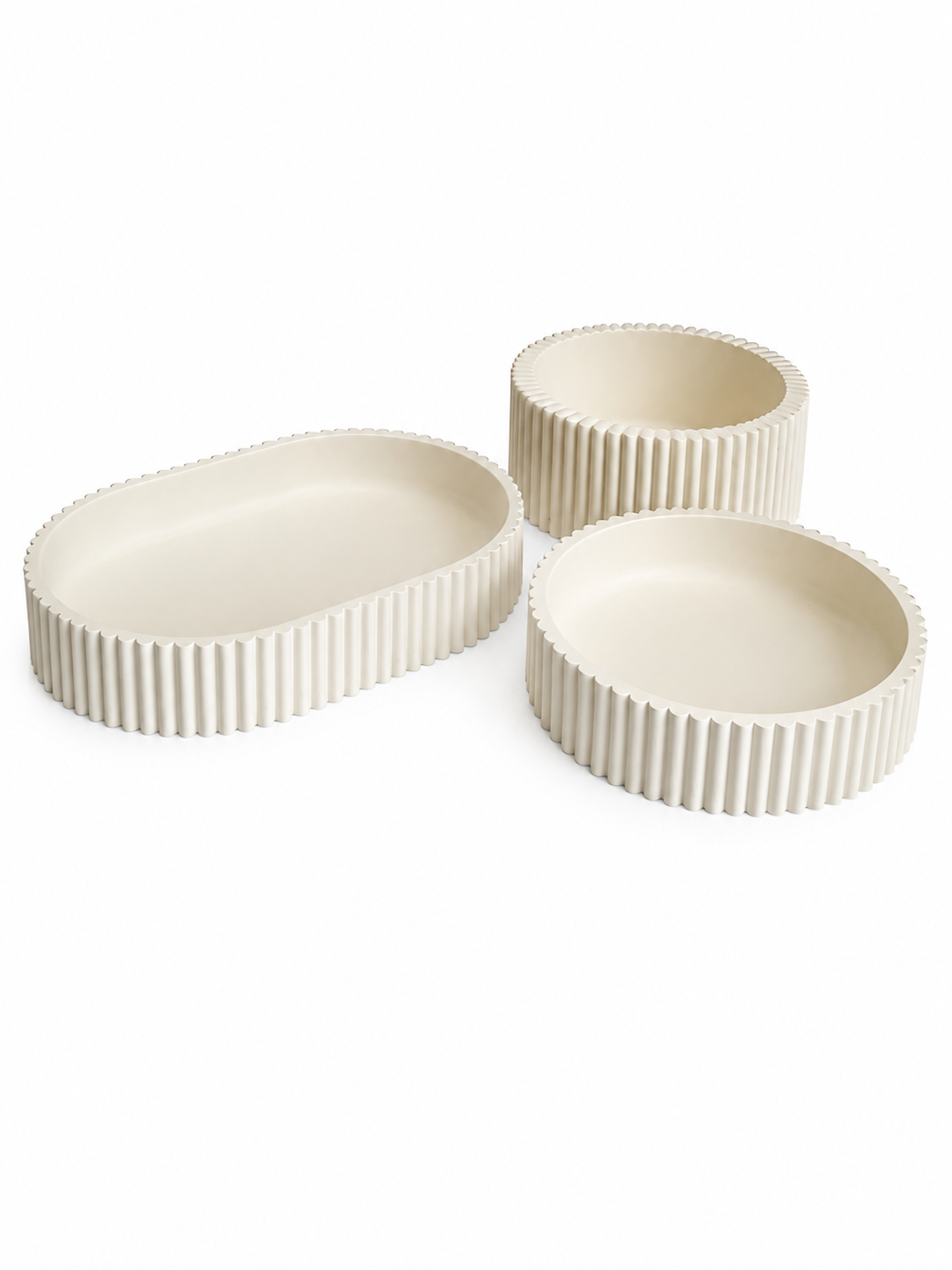 Набор органайзеров Ribbed Aura M&D Candle Craft пластиковый 3 пр. Белый (00078)