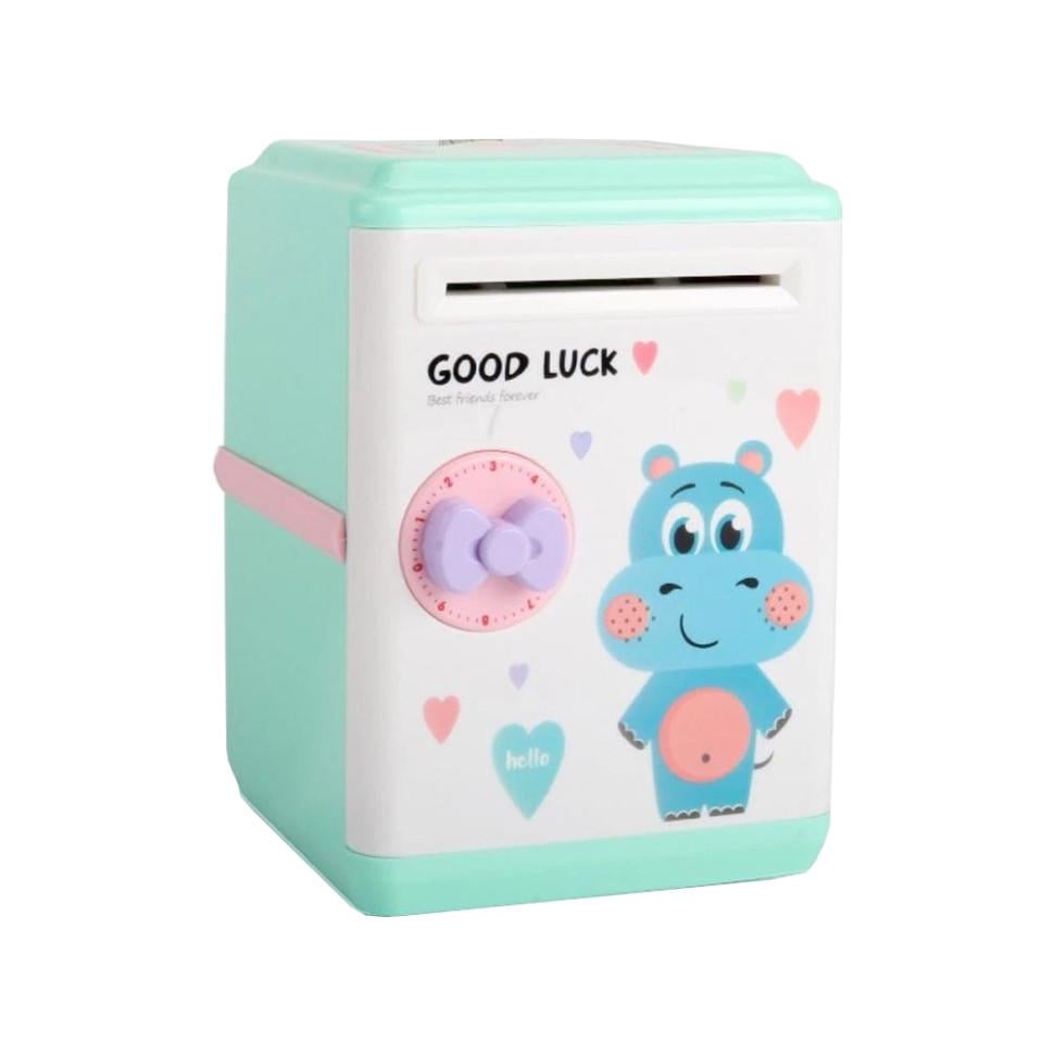 Сейф-копилка детский электронный Bambi L8 Бегемотик со светом и звуком