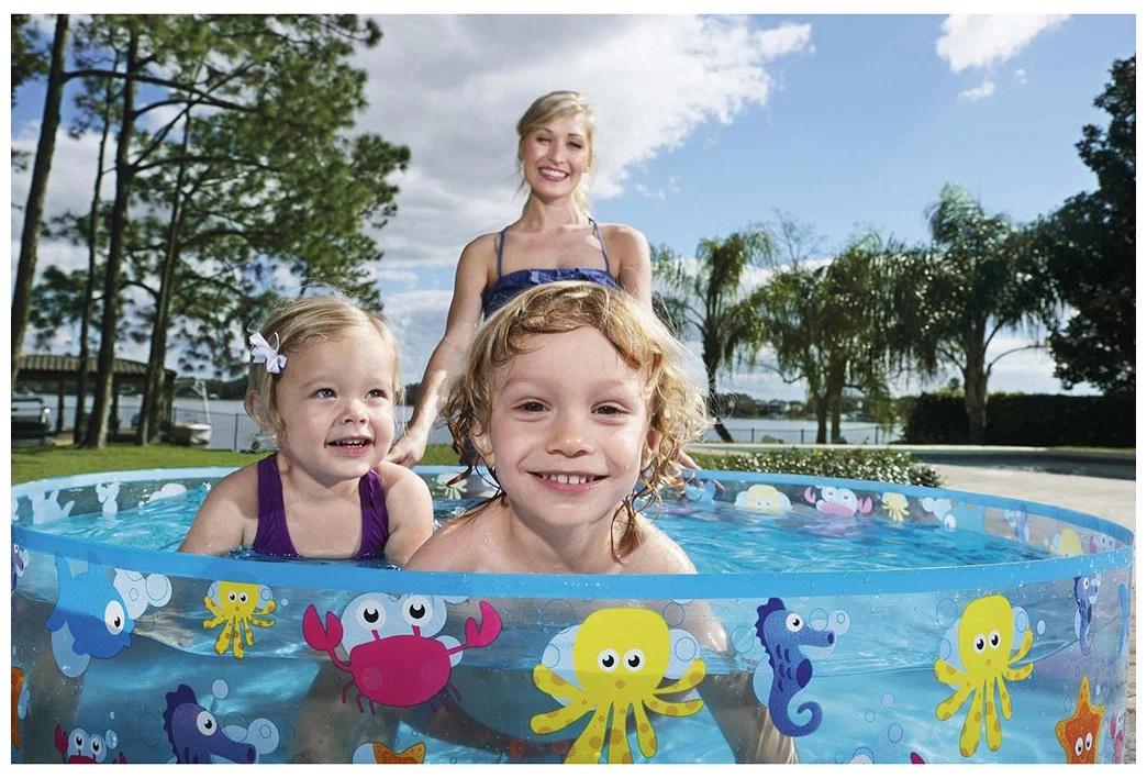 Басейн каркасний дитячий Bestway 55028 круглий від 2-х років 122х25 см (9193302) - фото 4 Басейн каркасний дитячий Bestway 55028 круглий від 2-х років 122х25 см (9193302) - фото 4