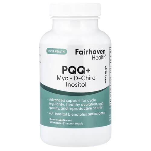 Пиролохинолинхинон PQQ Fairhaven Health PQQ+Myo+D-Chiro Inositol 120 капс. (FHH-12414)