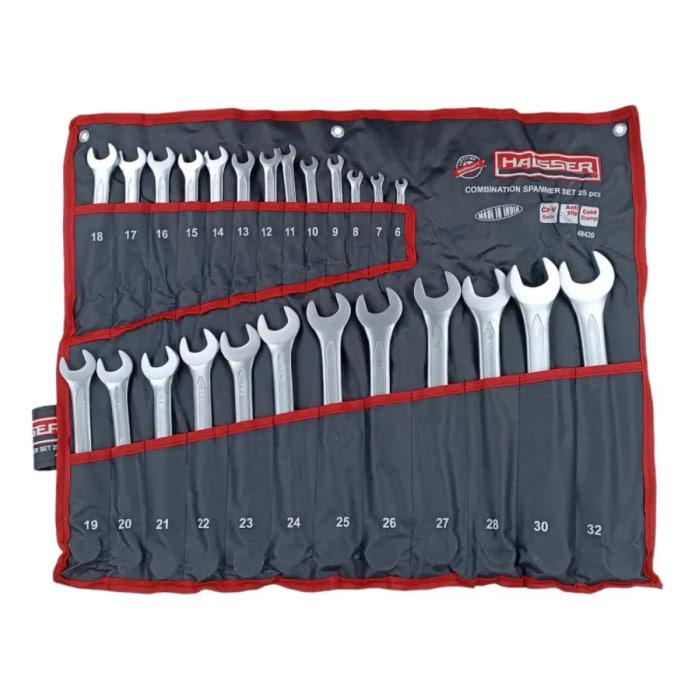 Набор ключей комбинированных Haisser 48430 CRV из 25 шт. SATINE COLD STAMPED (48430)