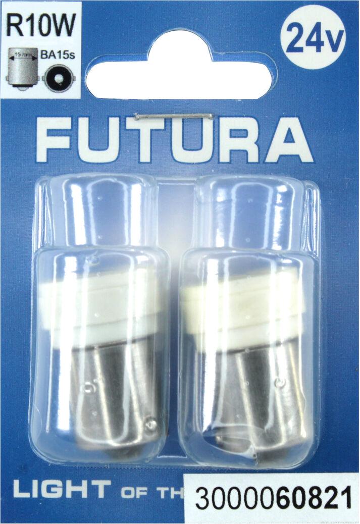 Лампочка FUTURA Груша LED SMD 24V 12 диодов R10W BA15s 2 шт. 65Lm Белый (60821)