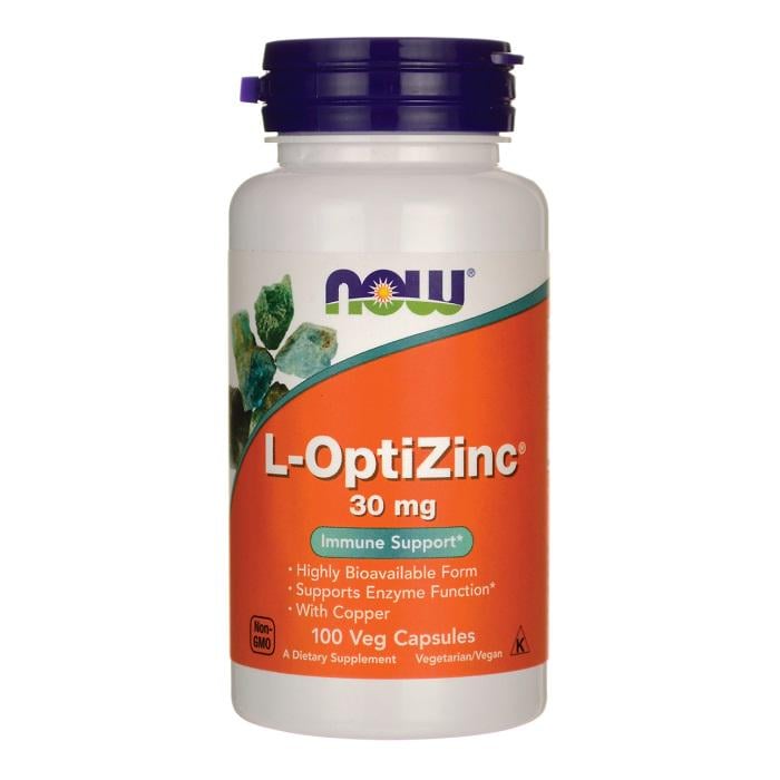 Микроэлемент Цинк NOW Foods L-OptiZinc 30 мг 100 вег. капс. (000003107)