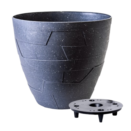 Вазон Алеана Керамо зі вставкою 24,5х22 см Граніт/Бетон (2590463765) Вазон Алеана Керамо зі вставкою 24,5х22 см Граніт/Бетон (2590463765)