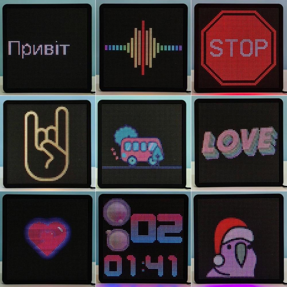 Дисплей светодиодный Led Smart Screen для авто APP и пультом pixels 64х64/18,3х18,3х1,6 см (P64SR) - фото 4