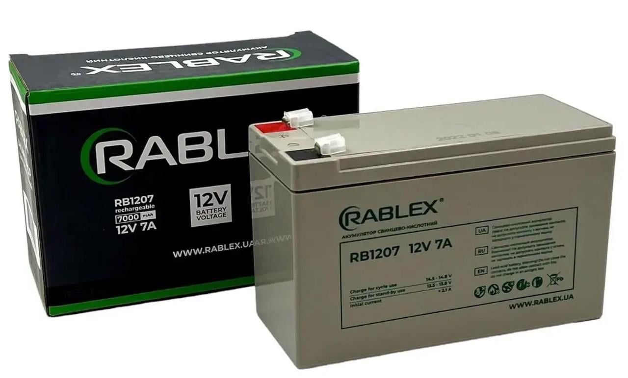 Аккумулятор свинцово-кислотный Rablex RB1207 12V-7A 7000 мah (2255171907)