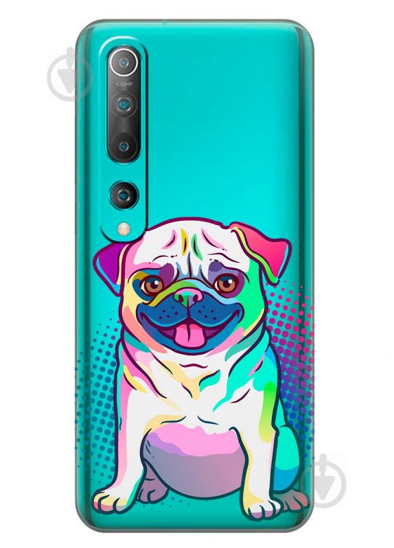 Силиконовый чехол iSwag для Xiaomi Mi 10 Мопс (KS2660) Силиконовый чехол iSwag для Xiaomi Mi 10 Мопс (KS2660)