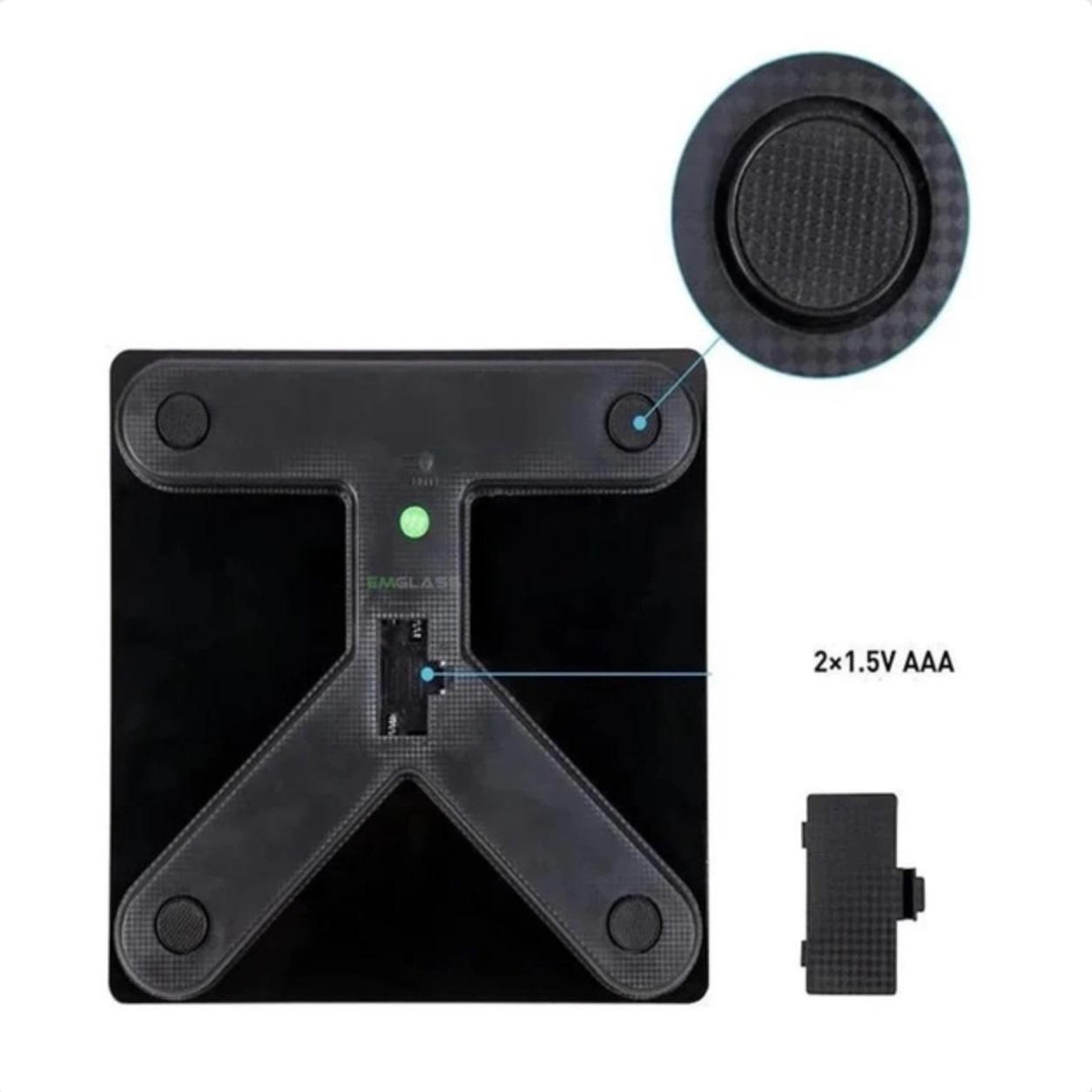 Ваги підлогові електронні Bluetooth управління через смартфон до 180 кг Black (128691) - фото 6 Ваги підлогові електронні Bluetooth управління через смартфон до 180 кг Black (128691) - фото 6