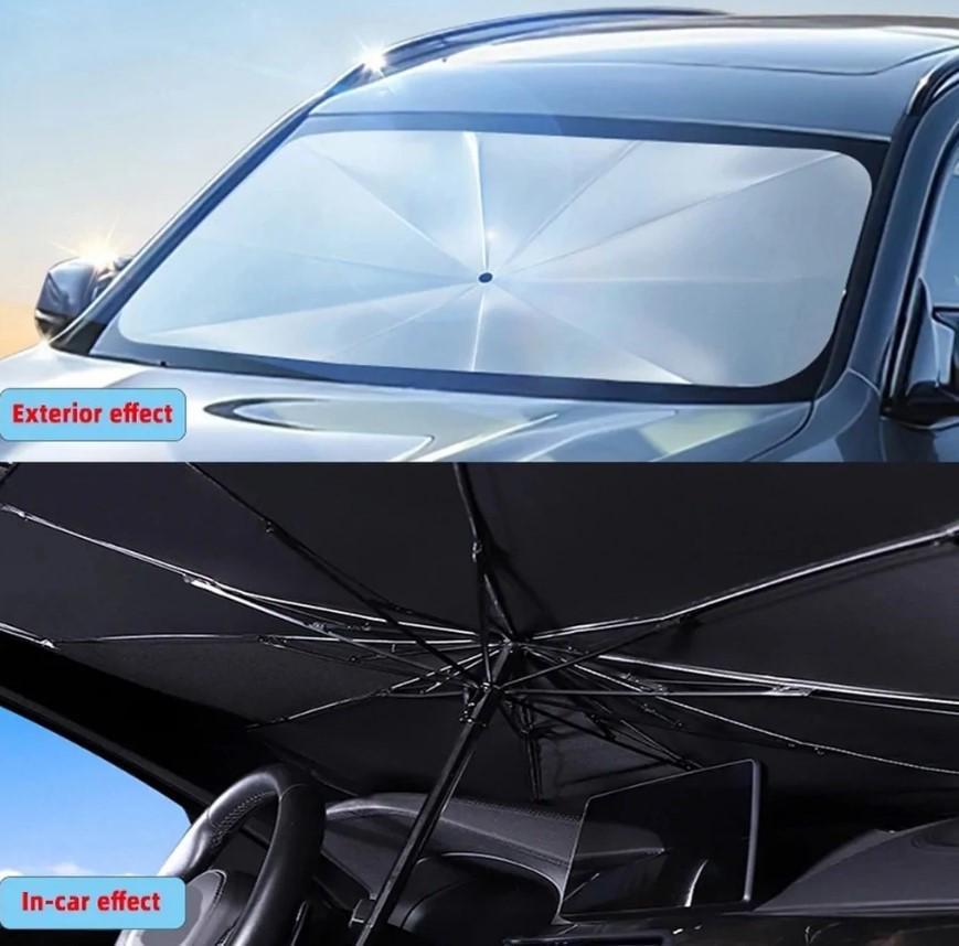 Складна парасолька на лобове скло авто Umbrella для захисту від сонця 135x75 см (2104618585) - фото 3 Складна парасолька на лобове скло авто Umbrella для захисту від сонця 135x75 см (2104618585) - фото 3