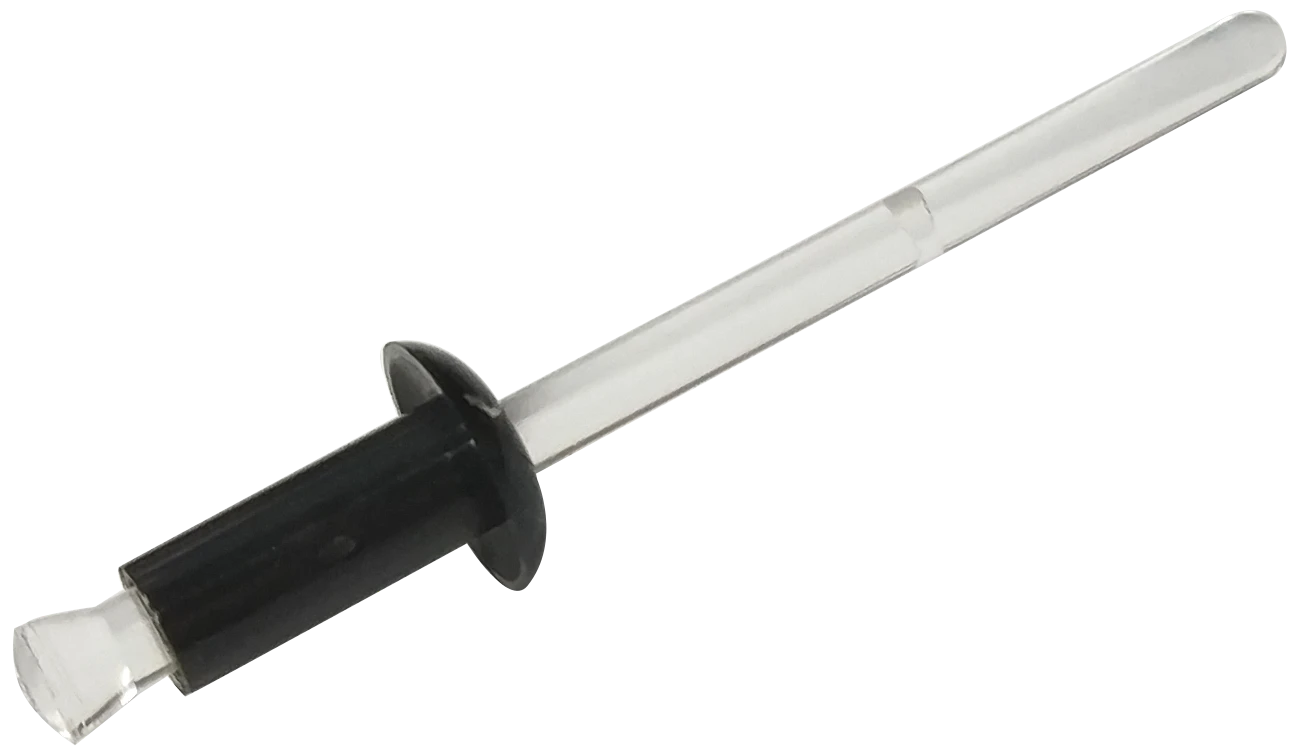 Заклепка Steelfix с плоской головкой нейлон 3,2х9,6 3,5-6,5 10 шт. Черный (052485)
