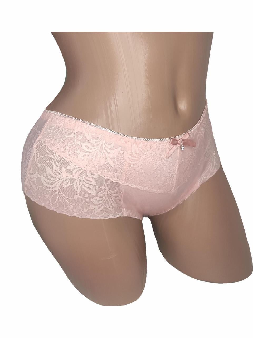 Труси жіночі котонові з мереживом Finella 211 2XL р. 48-50 Пудровий