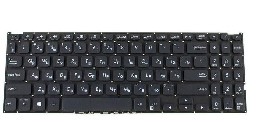 Клавиатура для ноутбука Asus X512 series rus без фрейма Black (167547)