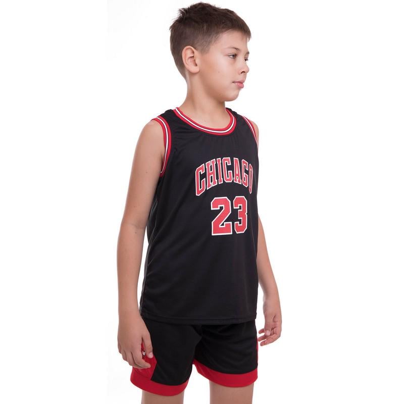 Форма баскетбольная детская NBA клуб Chicago Bulls Jordan 23 5351 S 116-122 см Черно-красный (31105428)