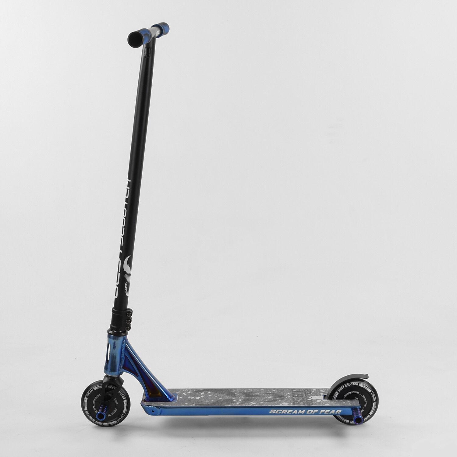 Самокат трюковый Best Scooter Simbiote HIC-система пеги алюминиевый диск и дека Black/Blue (102310) - фото 4