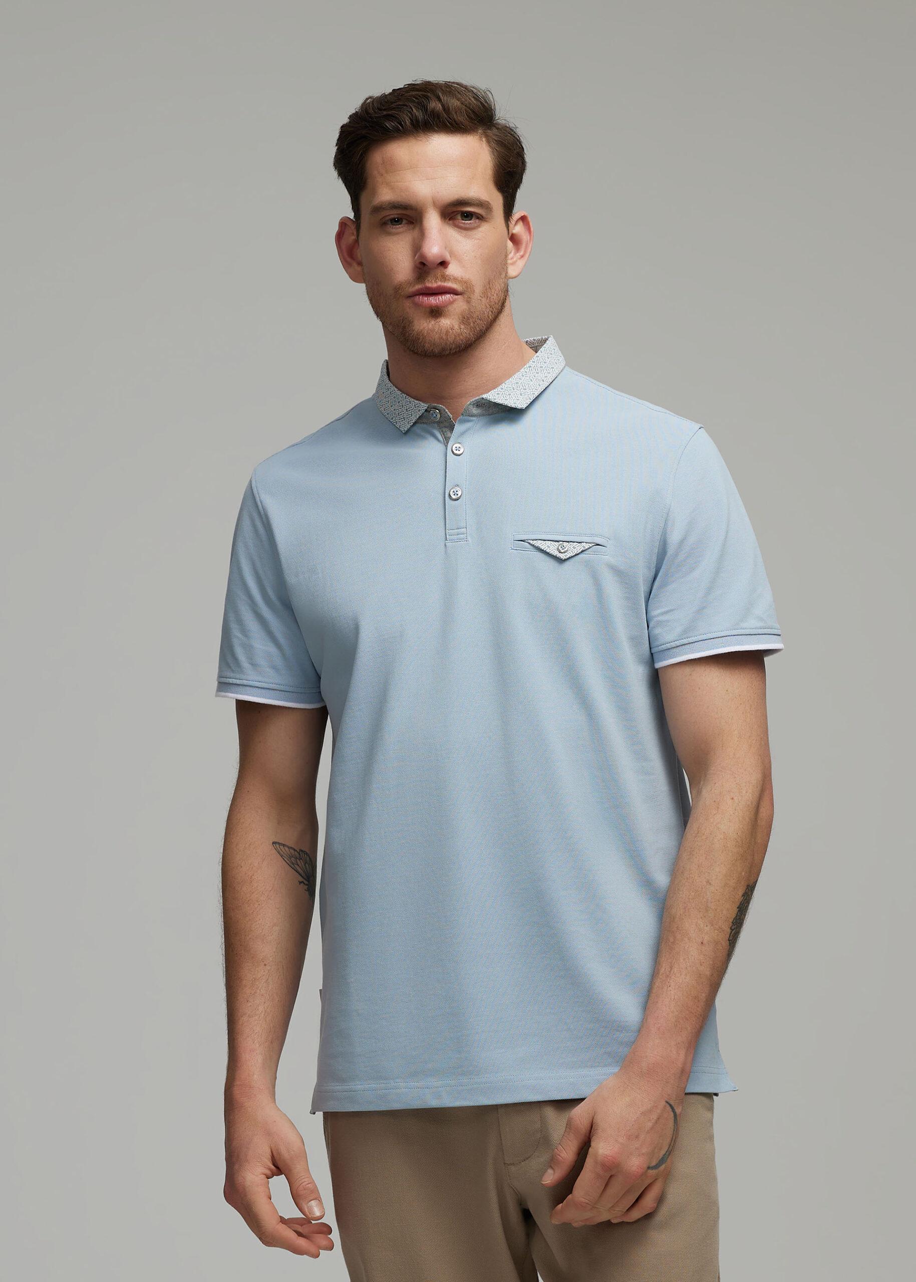 Поло мужское Diverse PRM P 0525 M Светло-голубой (5905384111067)