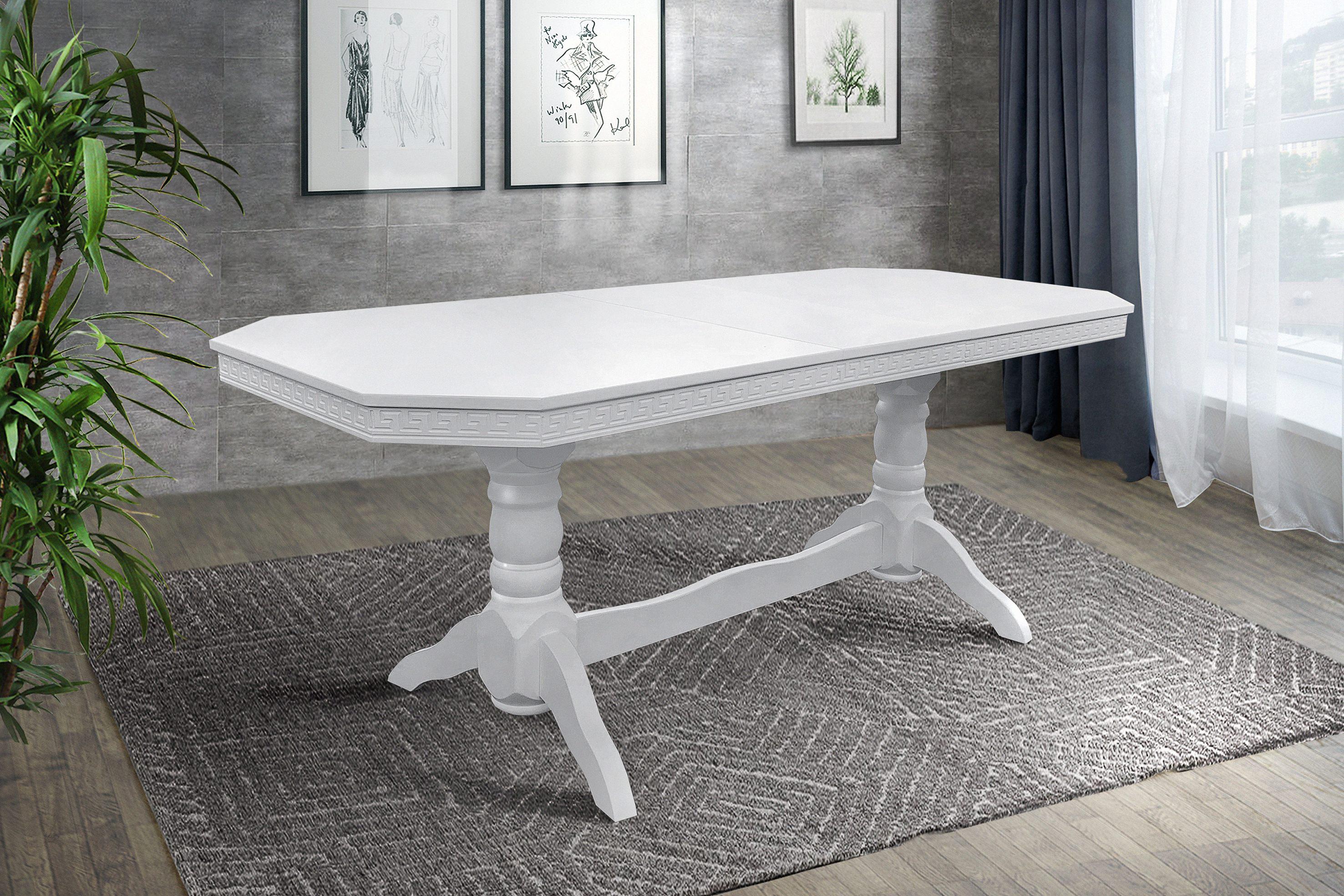 Стол-трансформер обеденный раскладной Comfort Line Буковель Белый