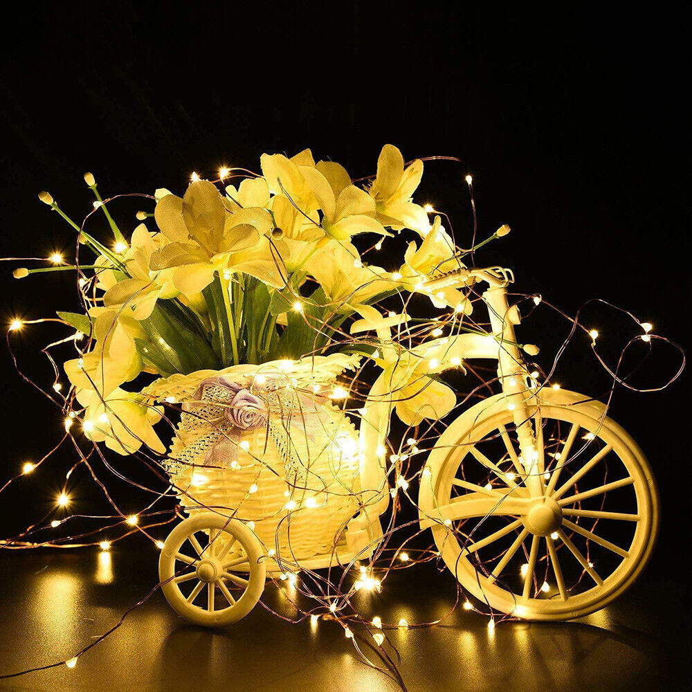 Гирлянда нить Роса от USB 8 режимов 500 LED IP44 50 м Теплий білий - фото 5