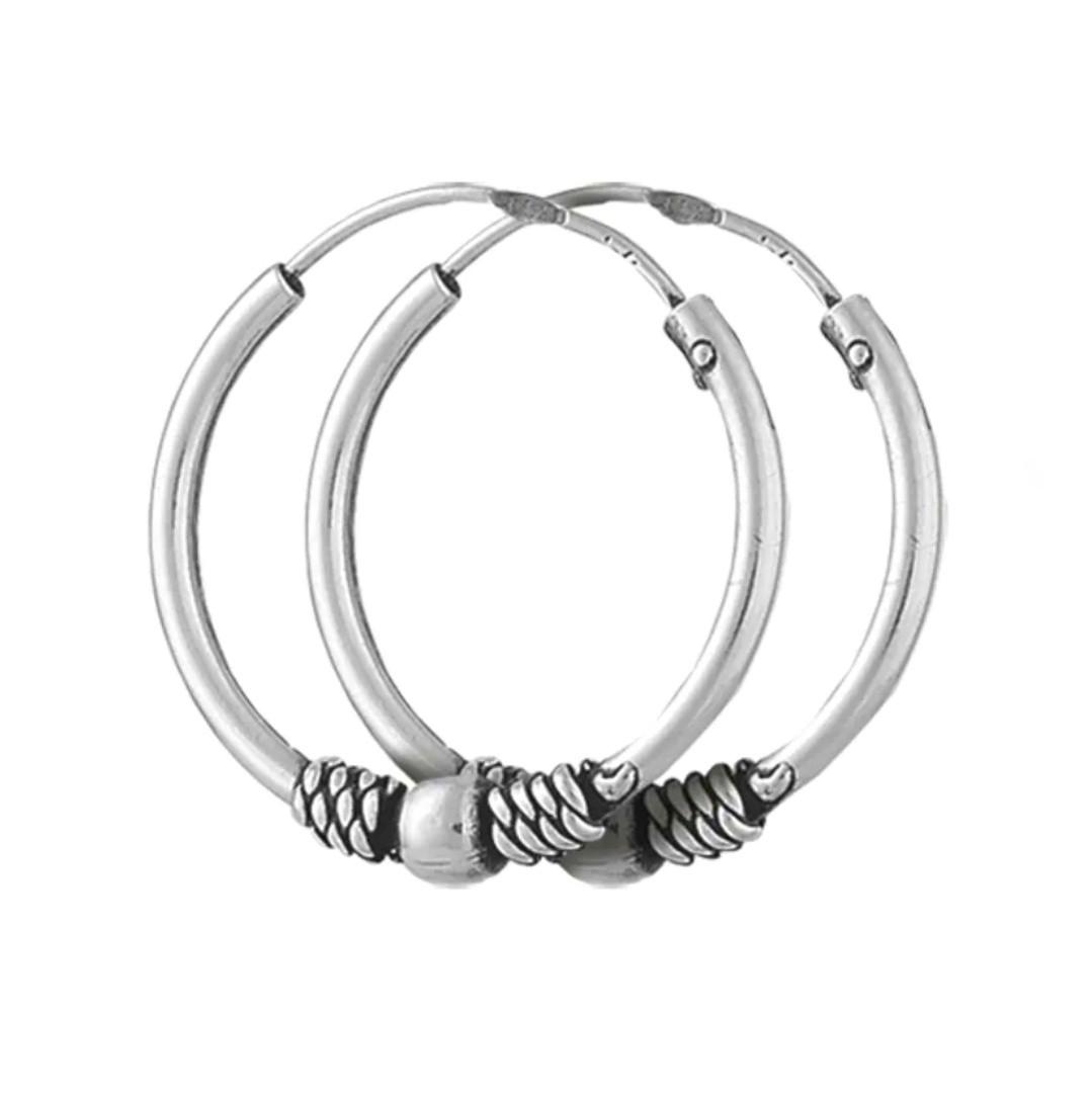 Серебряные серьги кольца Конго 18 мм 1,9 г (с5/313)