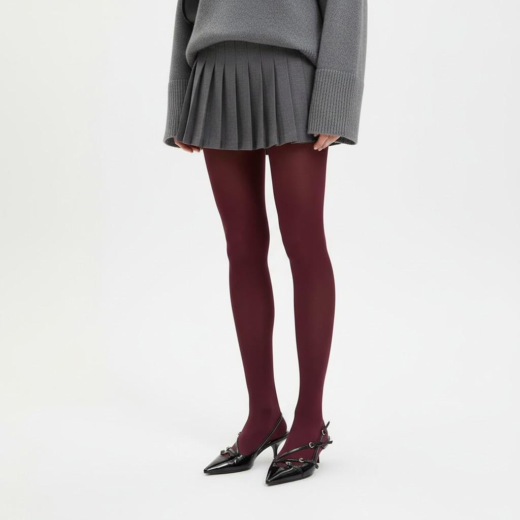 Колготки щільні 80 den one size Бургунди (2501)