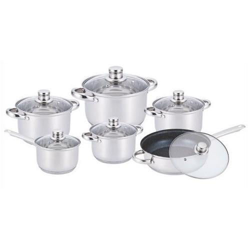 Набор посуды Benson BN-208 из нержавеющей стали 12 пр. (BN-208)