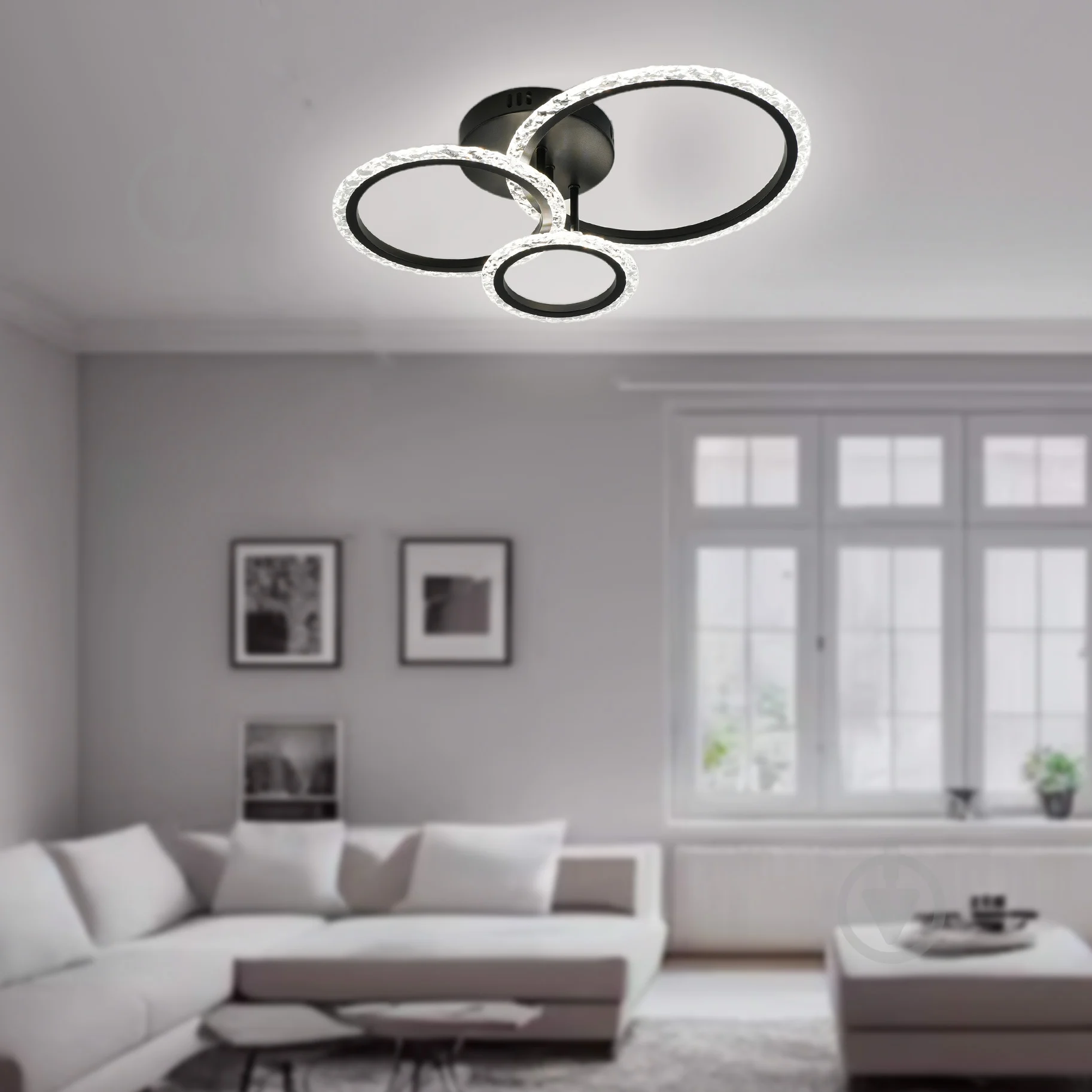 Люстра ESLLSE TRIO 3R с пультом 70W Черный (10478) - фото 7