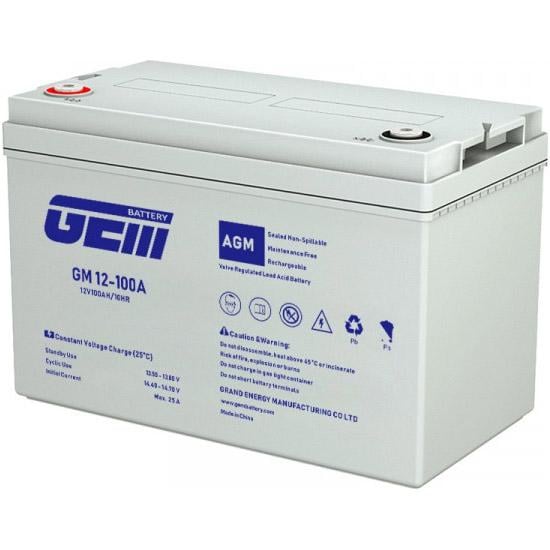 Акумулятор GEM Battery GM 12-100 12В 100Аh AGM для ДБЖ та інверторів (617605) - фото 1