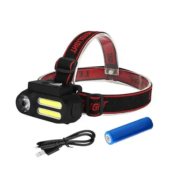 Фонарик налобный аккумуляторный NF-611+COB USB Черный (814673830) Фонарик налобный аккумуляторный NF-611+COB USB Черный (814673830)