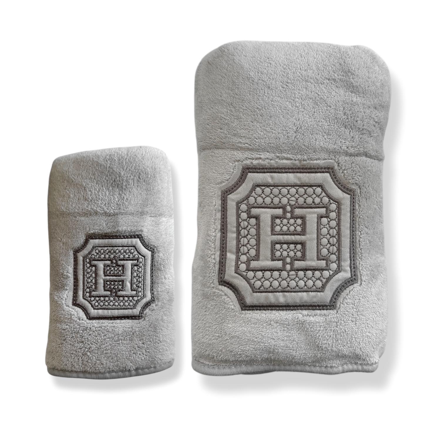 Комплект полотенец из микрофибры Koloco для бани и кухни Темно-серый (98-827-6)