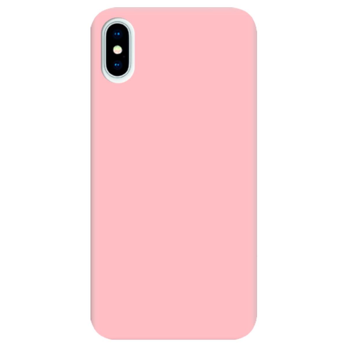 Силиконовый чехол Zorrov для Apple iPhone X Нежно-розовый матовый soft touch (10290050153033650)