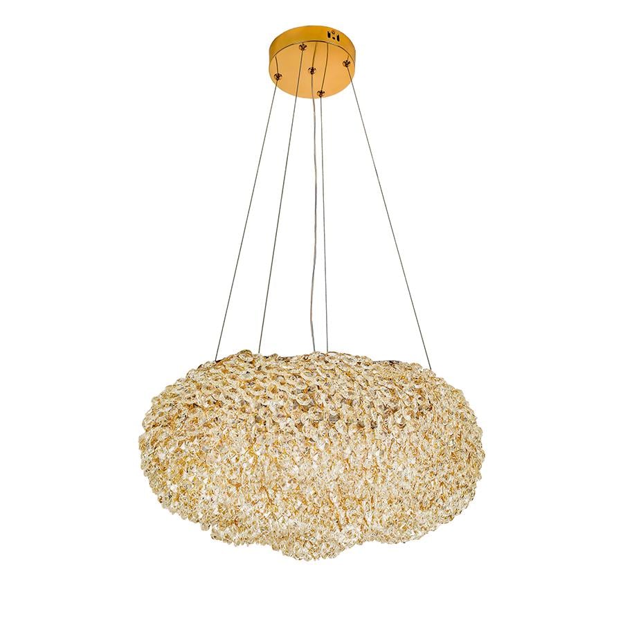 Люстра подвесная светодиодная хрустальная Levistella 7897207 500 GD Золотой