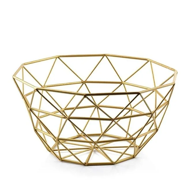 Фруктовница Flora Cedric металлическая Gold (35409)