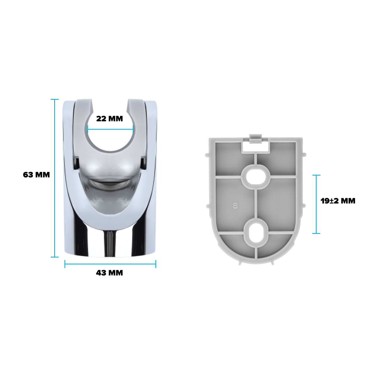 Держатель Drop HL-5CH для ручной душевой воронки на 5 положений (24237541) - фото 7