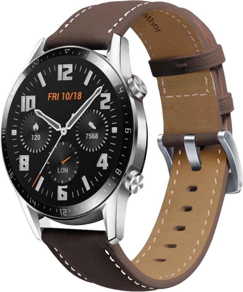 Ремешок кожаный Folsa для Huawei Watch GT 2 46 мм Dark Brown (31545-05)