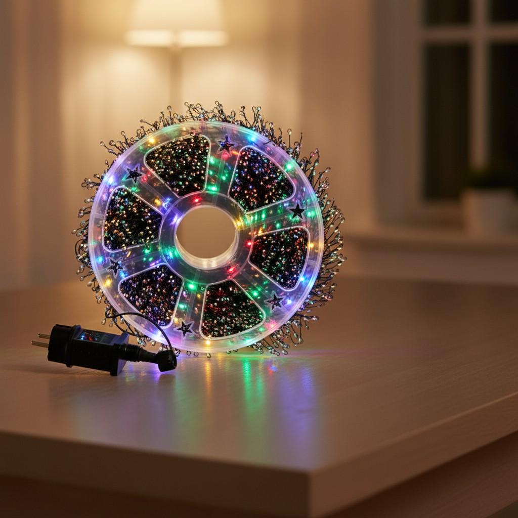 Гирлянда-нить сетевая комнатная роса хвойная лапа 100 метров 3000 LED светодиодов Разноцветный (D3000L100MGML) Гирлянда-нить сетевая комнатная роса хвойная лапа 100 метров 3000 LED светодиодов Разноцветный (D3000L100MGML)