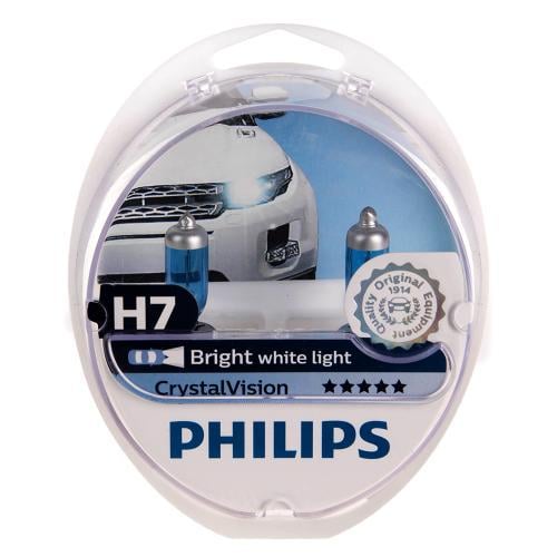 Автолампа Philips Crystal Vision H7 12 V 55 W PX26d 2 шт,